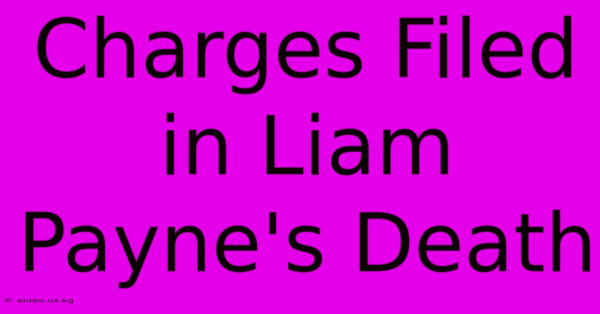 Charges Filed In Liam Payne's Death