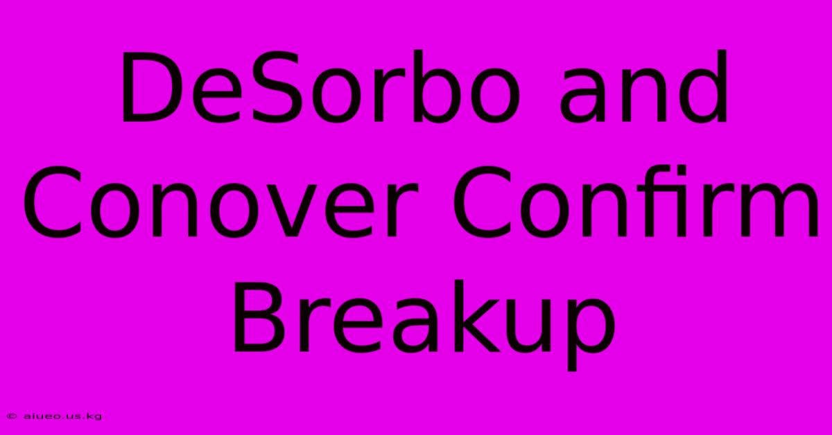 DeSorbo And Conover Confirm Breakup