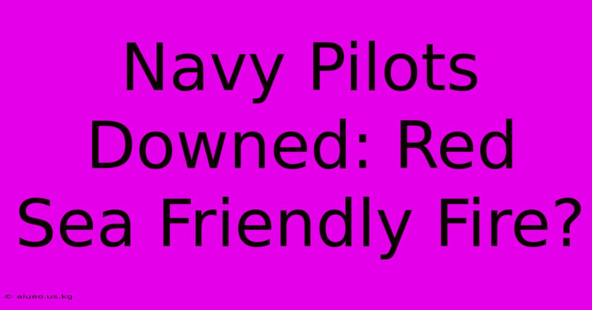 Navy Pilots Downed: Red Sea Friendly Fire?