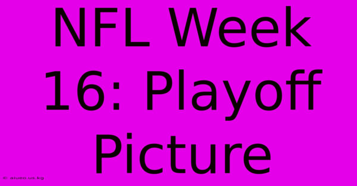 NFL Week 16: Playoff Picture