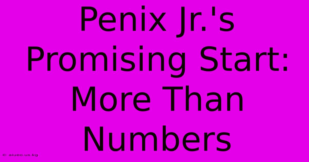 Penix Jr.'s Promising Start: More Than Numbers