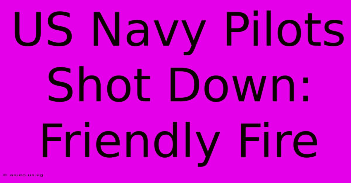 US Navy Pilots Shot Down: Friendly Fire